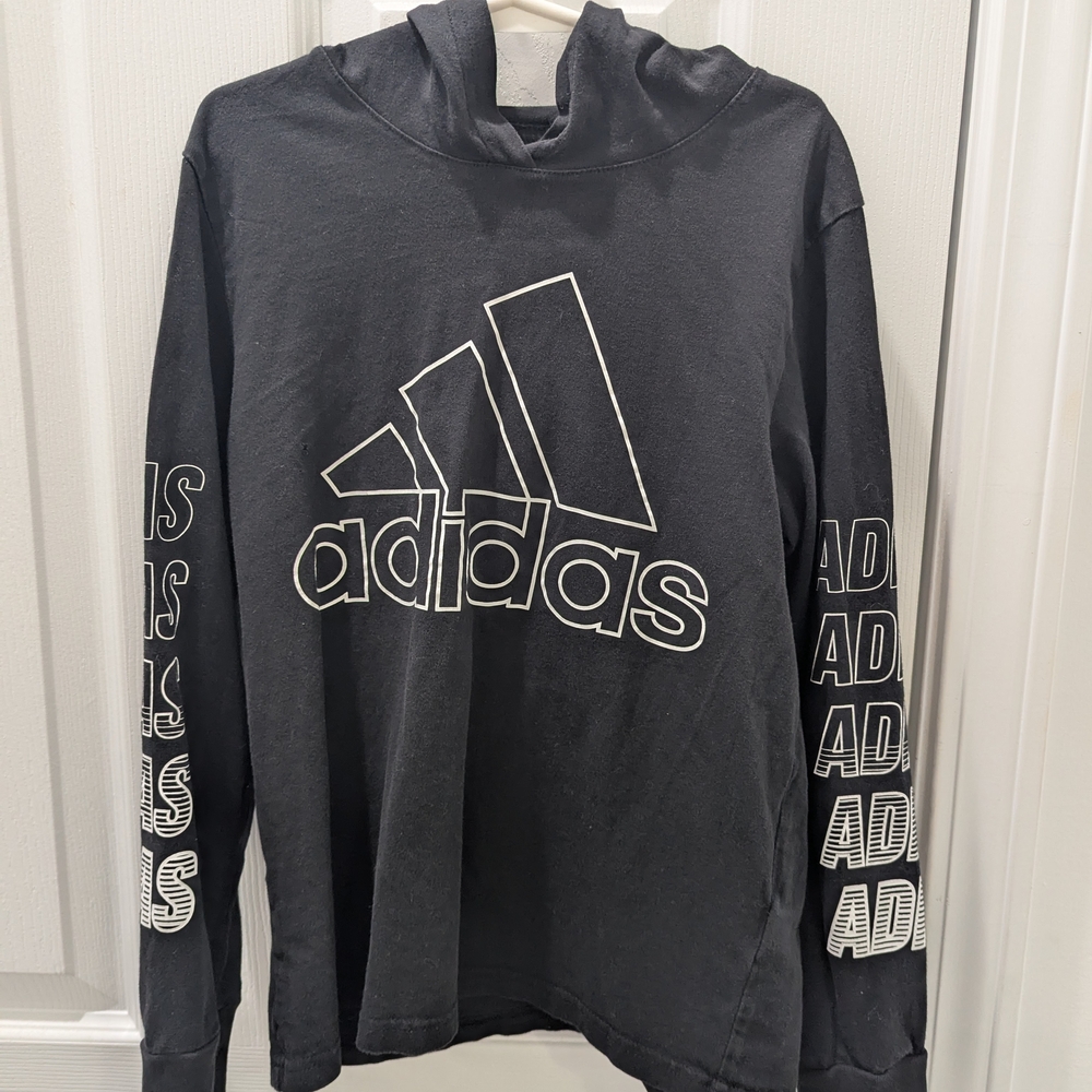Adidas Black Shirt W/hood